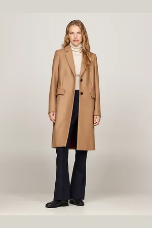 Tommy Hilfiger Single Breasted Coat With Cashmere