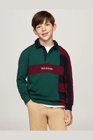 Tommy Hilfiger Colour-Blocked Long Sleeve Regular Polo Shirt