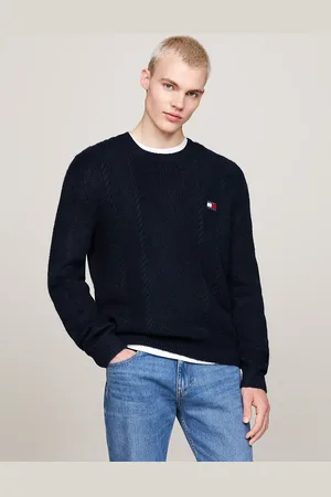 Tommy Hilfiger Cable Knit Crew Neck Slim Jumper