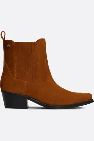 Tommy Hilfiger TH Monogram Suede Cowboy Boots