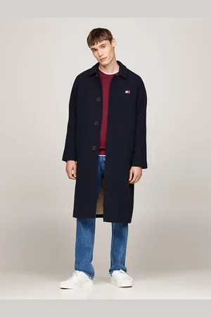 Tommy Hilfiger Longline Coat With Wool
