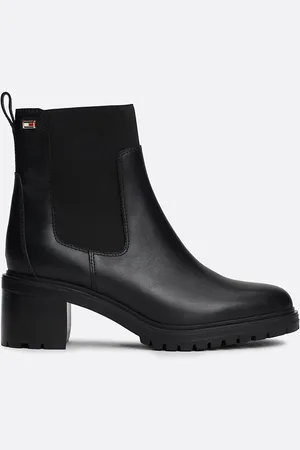 Tommy Hilfiger Enamel Flag Leather Cleat Chelsea Boots