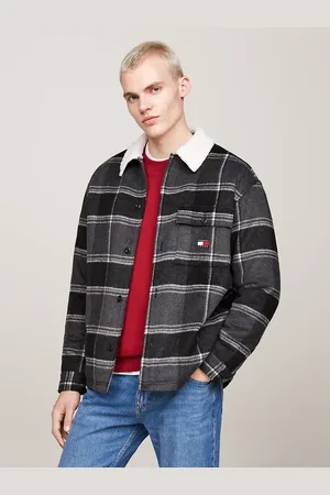Tommy Hilfiger Sherpa Collar Check Casual Overshirt