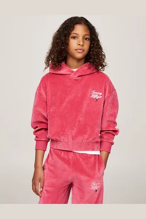 Tommy Hilfiger Logo Velour Relaxed Hoody