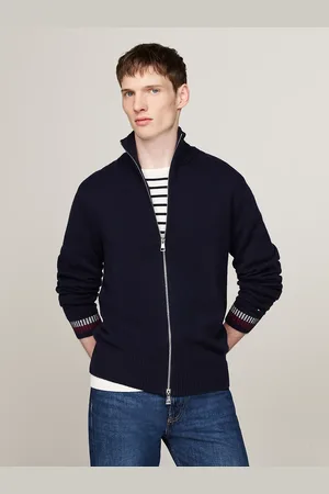 Tommy Hilfiger Wool Blend Relaxed Zip-Thru Jumper