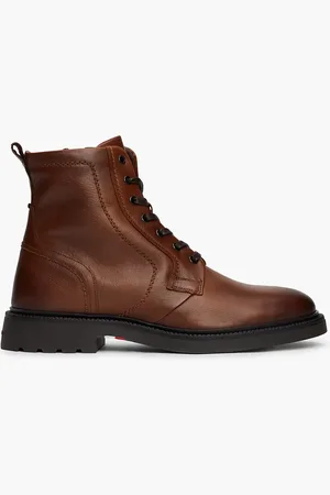 Tommy Hilfiger Lightweight Leather Lace-Up Mid Boots