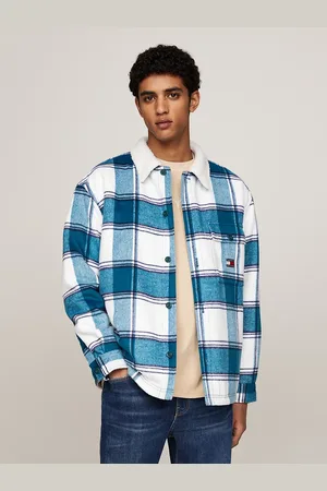 Tommy Hilfiger Sherpa Collar Check Casual Overshirt