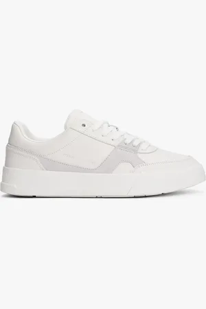 Tommy Hilfiger Leather Contrast Panel Court Trainers