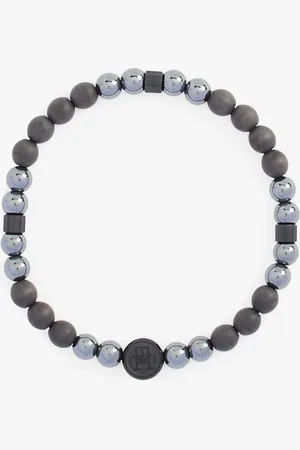 Tommy Hilfiger TH Monogram Onyx Bead Bracelet