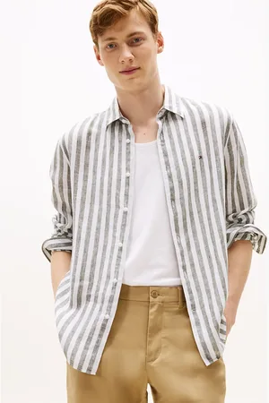 Tommy Hilfiger Regular Fit Stripe Linen Shirt