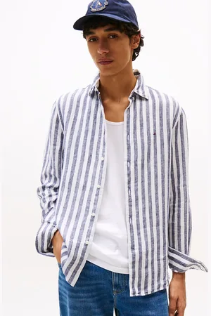 Tommy Hilfiger Regular Fit Stripe Linen Shirt