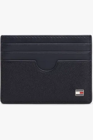 Tommy Hilfiger Enamel Flag Leather Credit Card Holder
