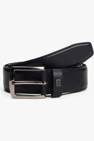 Tommy Hilfiger Denton Flag Plaque Leather Belt