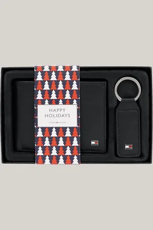 Tommy Hilfiger Leather Wallet And Key Fob Gift Set