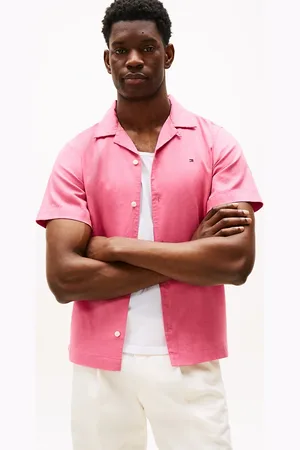 Tommy Hilfiger Regular Linen Blend Short Sleeve Shirt