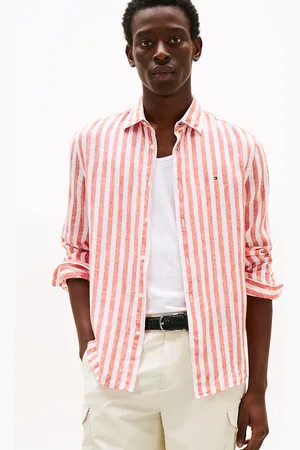 Tommy Hilfiger Regular Fit Stripe Linen Shirt