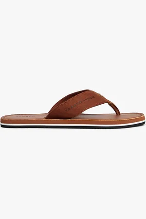 Tommy Hilfiger Logo Canvas Strap Flip-Flops