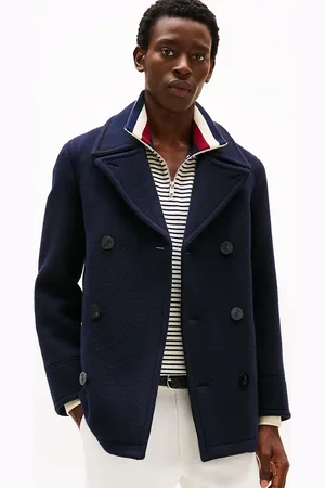 Tommy Hilfiger Wool Blend Double Breasted Peacoat