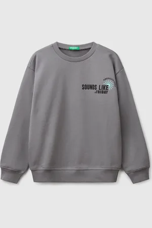 Benetton Sweat % Algodão Com Estampa XL Cinza-escuro