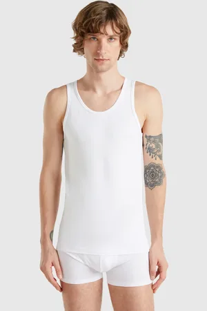 Benetton Top Em Algodão Stretch XXL Branco