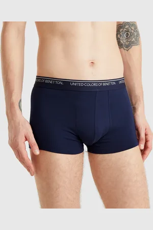 Benetton Boxers Ajustados Em Algodão L Azul-escuro