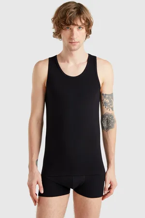 Benetton Top Em Algodão Stretch XXL Preto