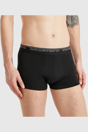Benetton Boxers Ajustados Em Algodão L Preto