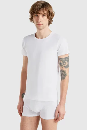 Benetton T-shirt Em Algodão Stretch XXL Branco