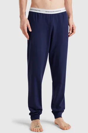 Benetton Calças Com Elástico Logótipo L Azul-escuro