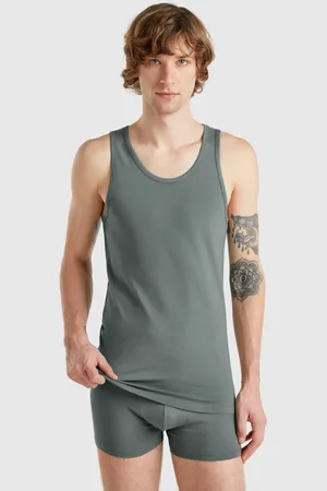 Benetton Top Em Algodão Stretch XXL Verde Claro