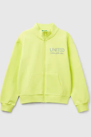Benetton Casaco Com Fecho De Correr E Gola Alta XL Lima