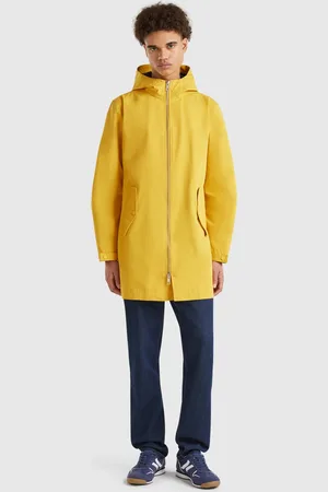 Benetton Parka Em Mistura De Algodão XXL Mostarda