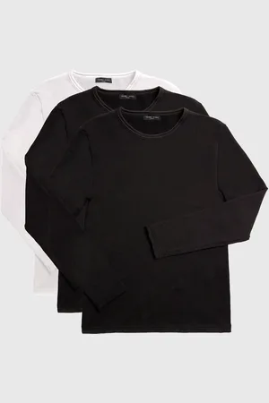 YSABEL MORA Conjunto de 3 t-shirts térmicas de manga comprida para mulher