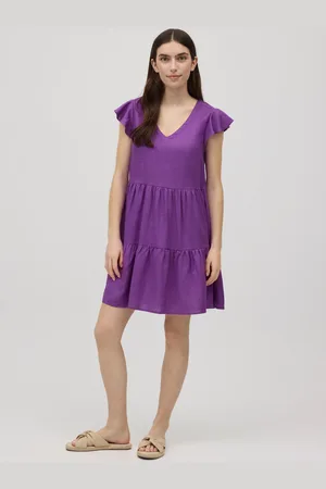 YSABEL MORA Vestido curto largo com detalhe de manga
