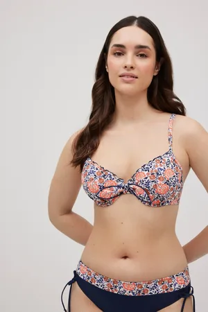 YSABEL MORA Top de biquíni clássico com aro e estampa floral para copas B e C