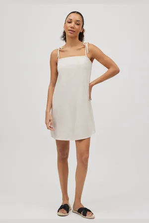 YSABEL MORA Vestido curto reto com linho