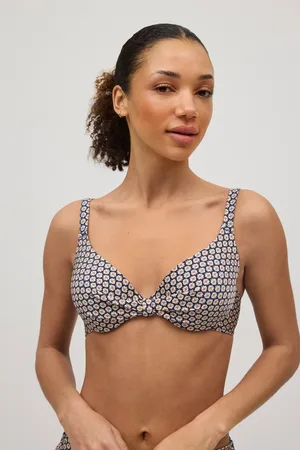 YSABEL MORA Top de biquíni clássico com aro estampado com glitter