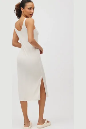 YSABEL MORA Vestido midi sem alças com aberturas