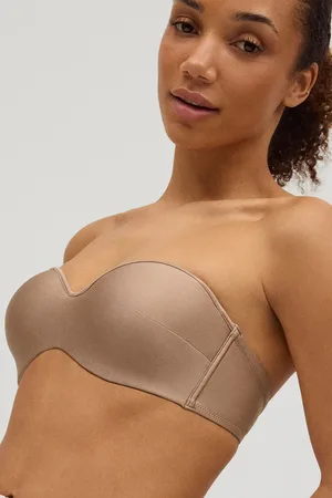 YSABEL MORA Top de biquíni cai-cai com copa glitter C