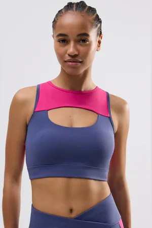 YSABEL MORA Sutiã esportivo colorido com suporte médio e recorte