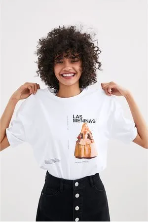Zara T-shirt com estampado as meninas